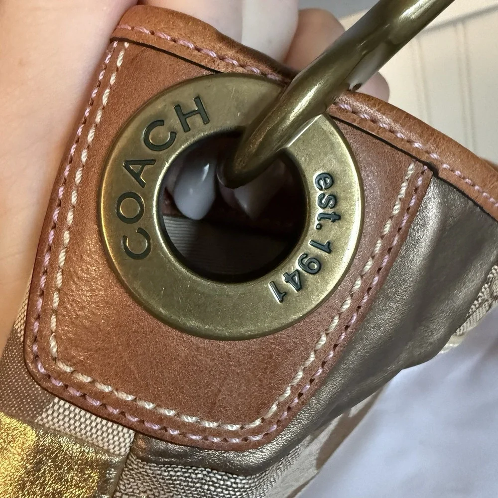 Vintage Coach Rainbow Multicolor Patchwork Shoulder Bag Purse Y2K Leather Suede